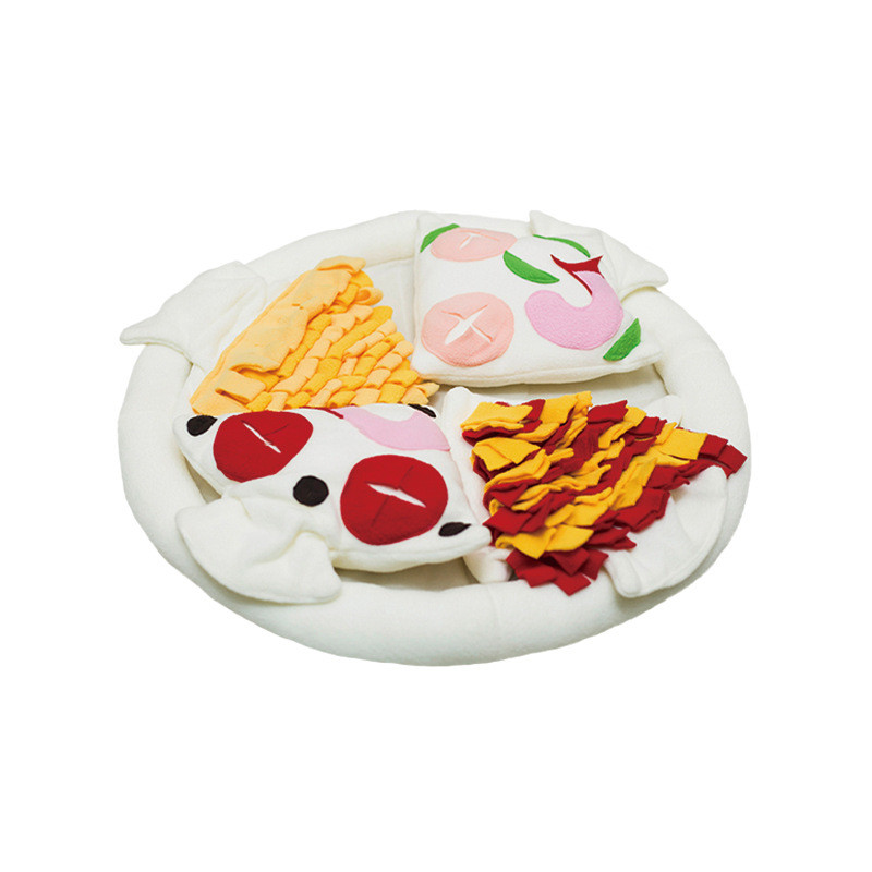 慢披萨款宠物找食垫pizza食垫解压狗狗藏食毯慢食碗嗅嗅垫闻嗅垫