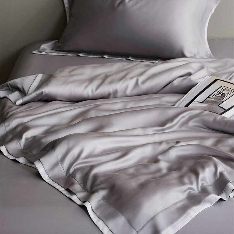 玛洛驰顶奢冷凝120床超细旦天丝四件套拼角烫钻被套lf莱赛尔支品