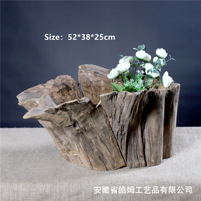 新中式北欧ins复古轻奢花盆园花器民宿家庭园艺插花花桶庭院花盆