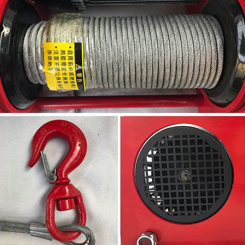 定制德式卷扬机小型微型电动葫芦家用坐挂两用小吊机便携式提升机