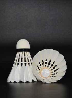 佰盾7号飞行稳定经久大中方as09品质鸭毛耐打训练羽毛球12只装