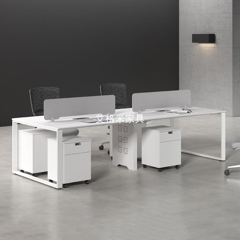 办公桌简约现代职员工作桌椅组合现代屏风双人位员工会议桌电脑桌