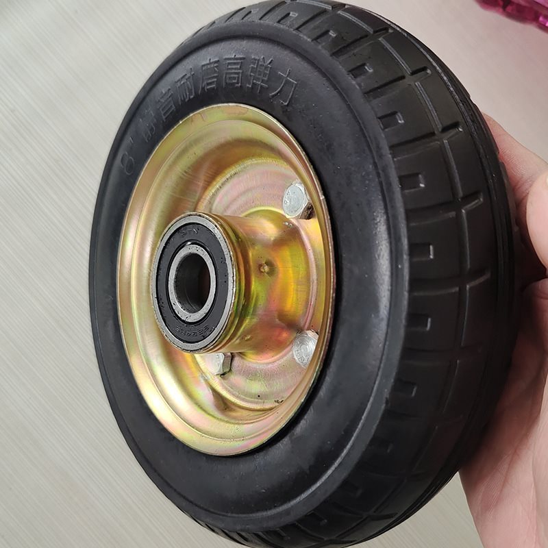大进静音橡胶轮8寸2.50-4脚轮轮子手推车轮胎重型平板车工业实心