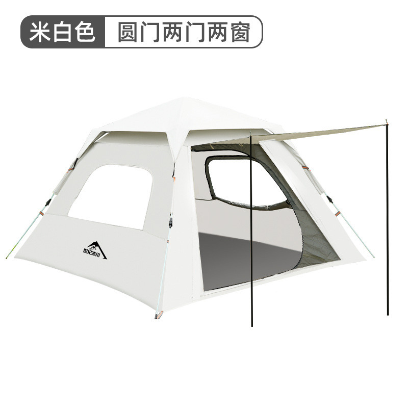 户外3-4人全自动加厚速开防风野营公园帐篷野外露营便携式可折叠
