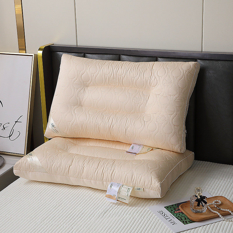 新款蚕丝蛋白乳胶枕头枕芯不塌陷立体枕枕成人可水洗高档家用单人