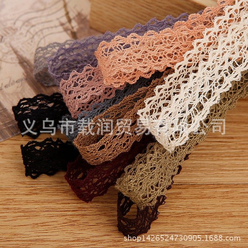 镂空蕾丝花边带发饰diy材料包装服装礼帽花束花纹涤纶丝带