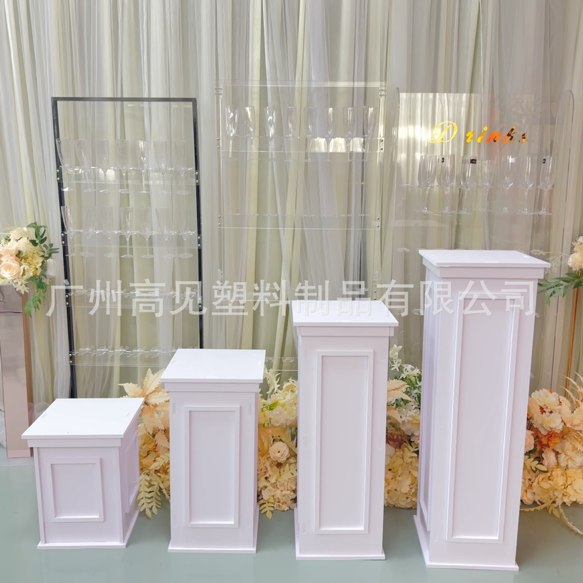 外贸庆典道具pvc欧式罗马柱婚礼场地布置路引婚庆派对用品方柱