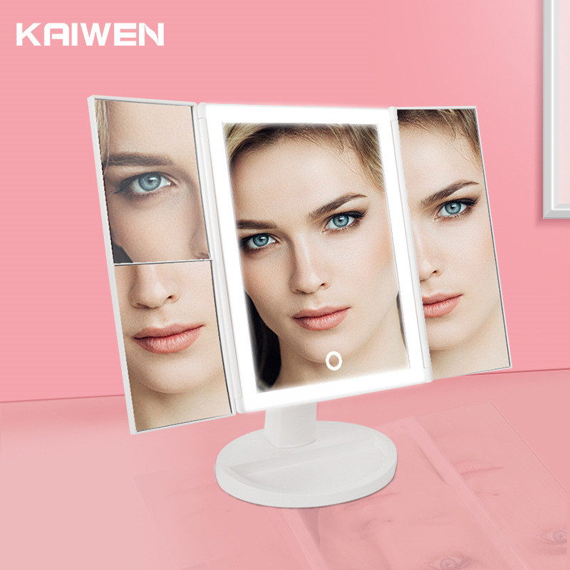 厂家直销72灯三种led化妆镜智能化妆镜光源桌面台式补光灯镜子