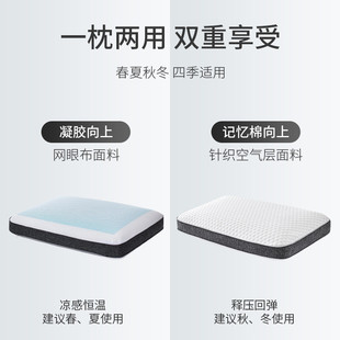 热销回弹凝胶枕秋冬两用慢夏季记忆棉凝胶枕芯面包枕清凉凝胶枕头