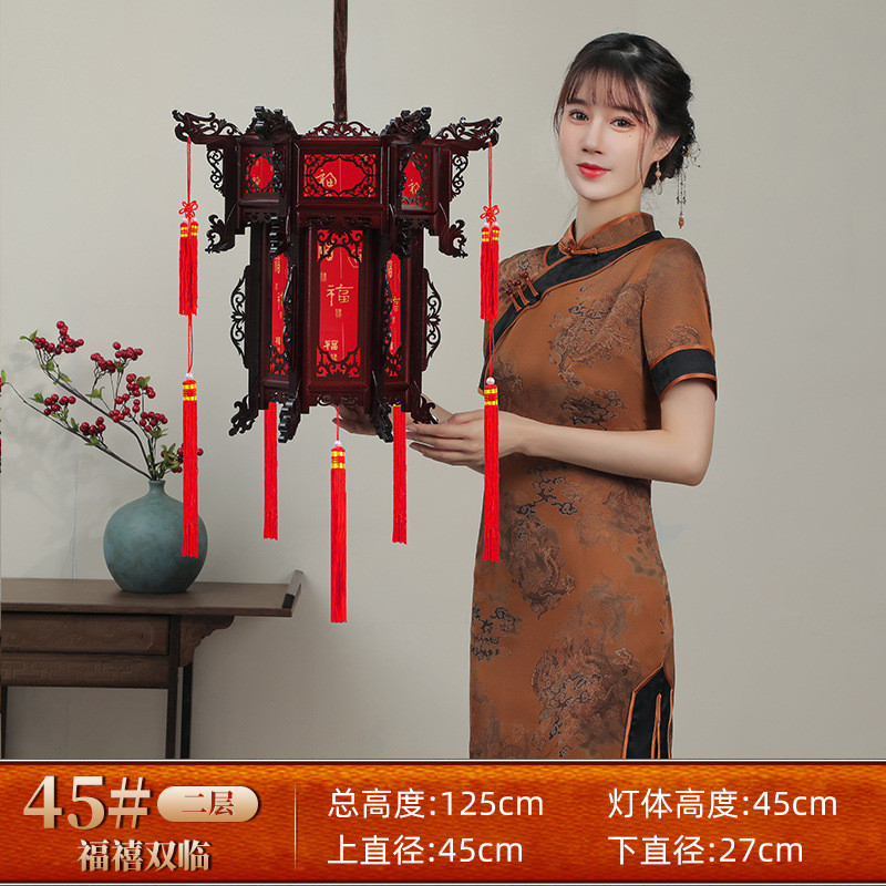 批发实木仿古古风灯笼中国风宫灯街道户外景区结婚景区装饰走马灯