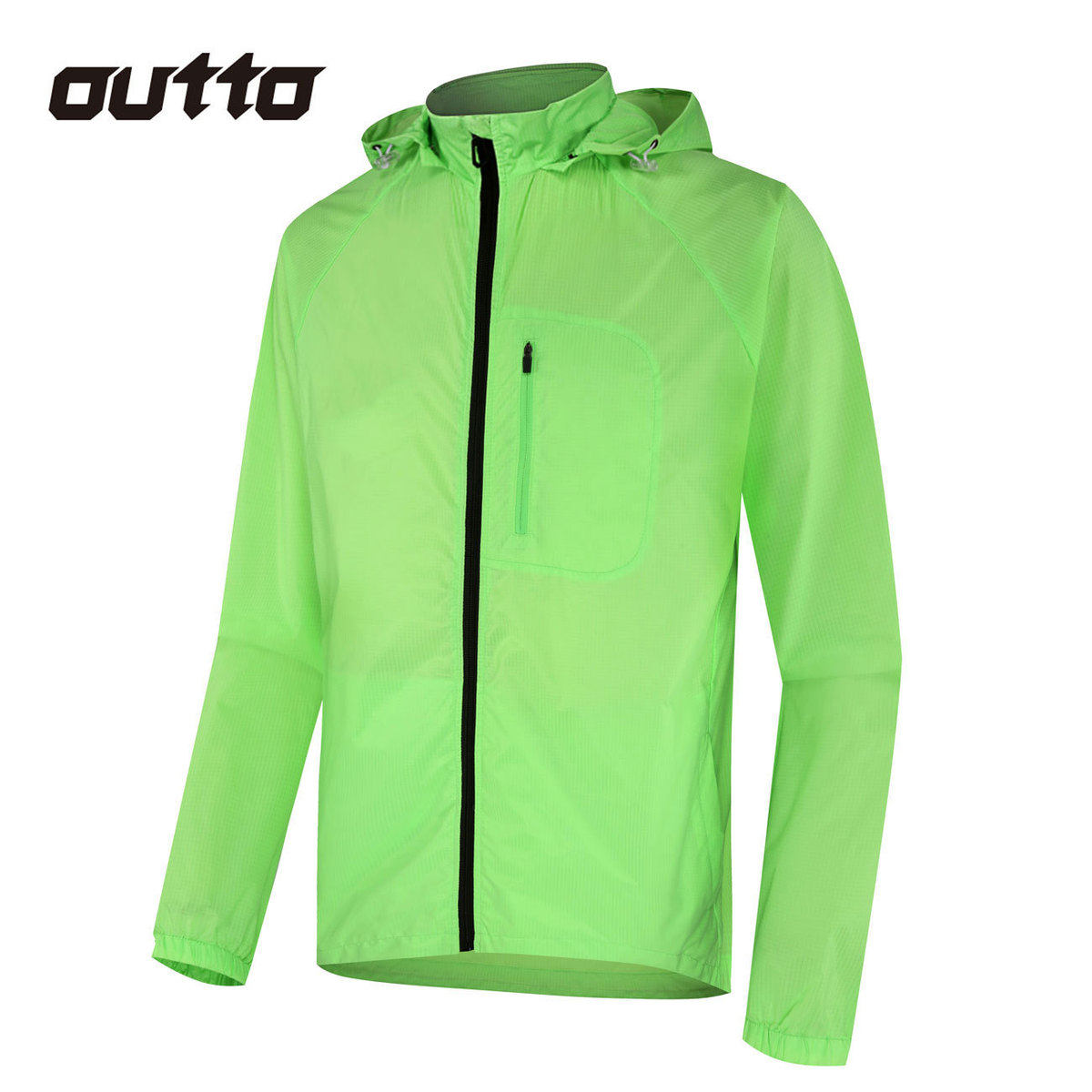 跨境反光骑行夹克户外风衣连帽自行车骑行外套男士户外服 #007C