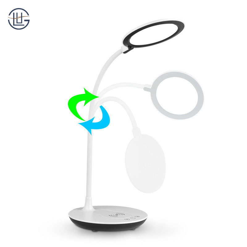 外贸旋转多角度触摸台灯无线充led台灯学生书桌学习灯护眼灯,家装灯饰光源,护眼吸顶灯,淘宝优惠券,粉丝福利购,淘宝优惠卷