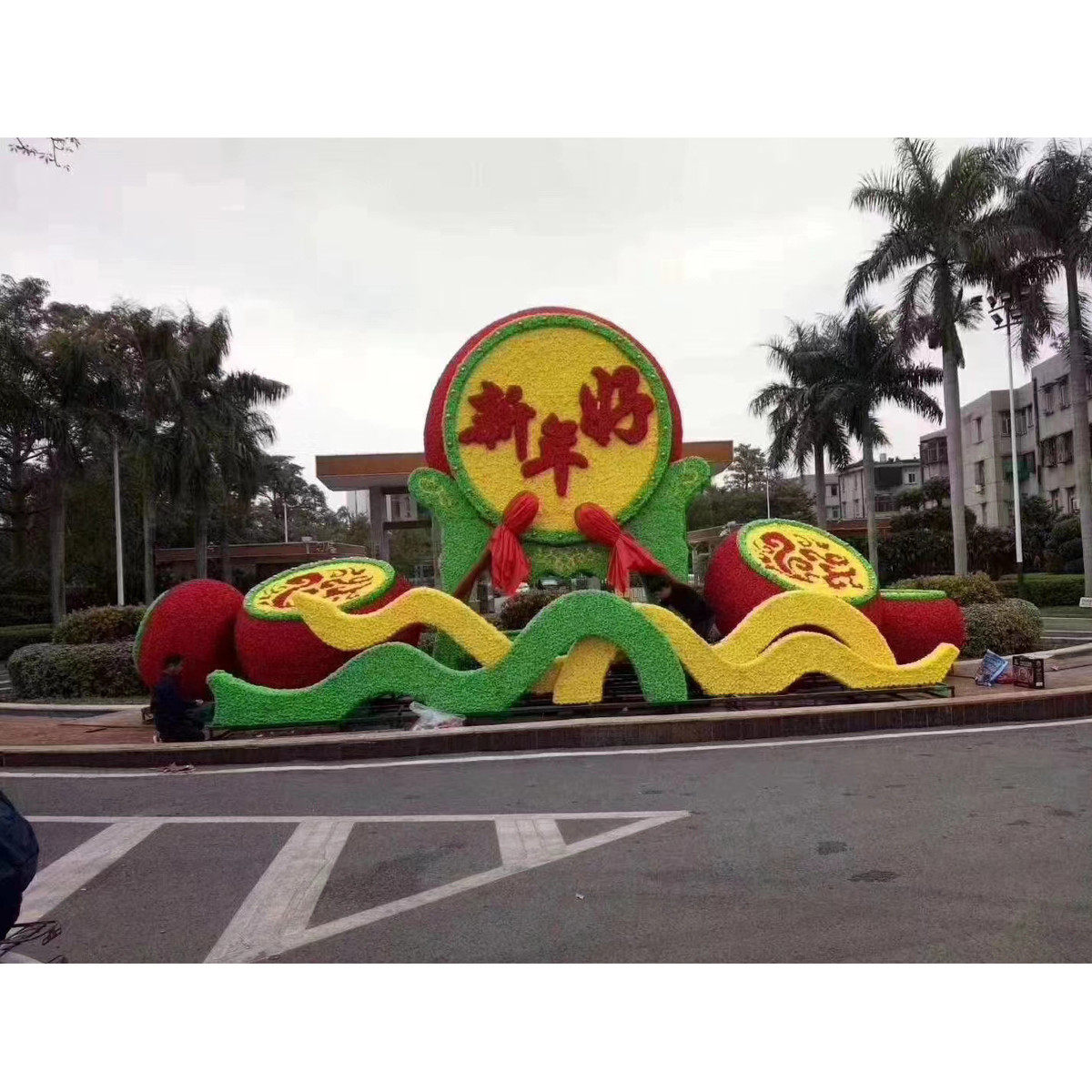 仿真绿雕装饰绿雕工艺品景观草地酒店动物花坛大型植物造景雕塑