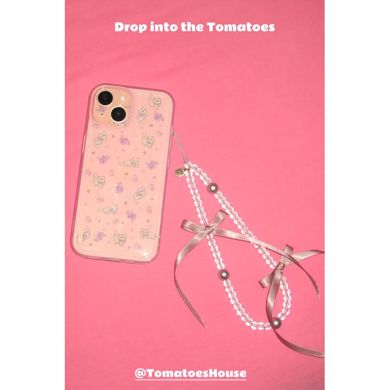 Tomatoes|原创ins芭蕾风少女感蝴蝶结手机链|相机挂绳