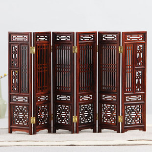 红木雕刻工艺品明清古典微型微缩家具模型紫檀红酸枝实木屏风摆件