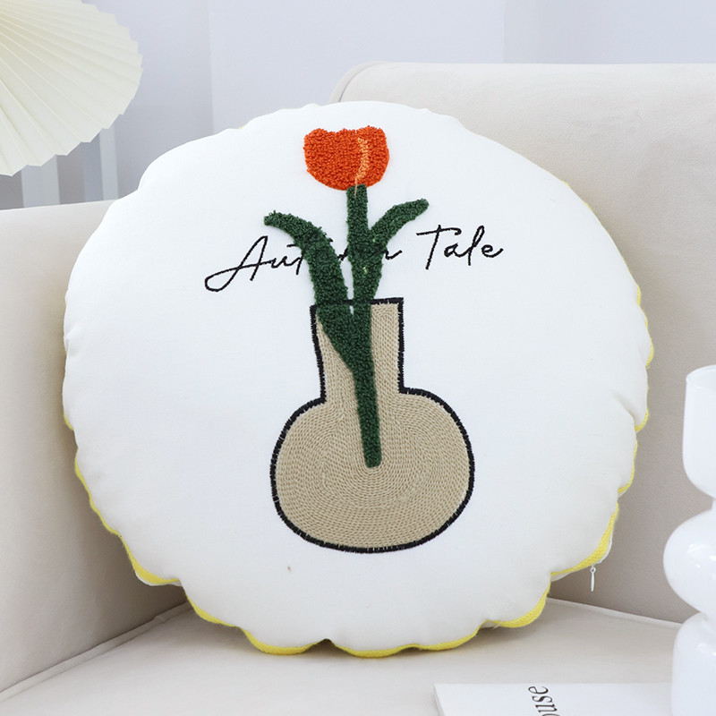 1VPR艺术蓝流苏抱枕套民宿样板间靠垫套客厅沙发床上靠枕飘窗腰靠