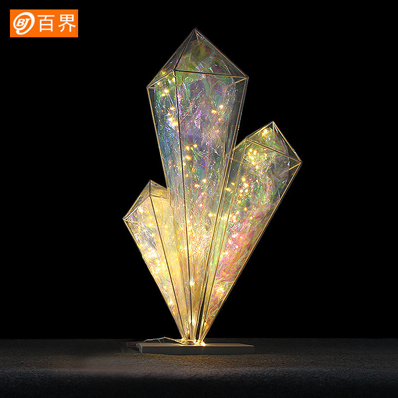 新款婚庆道具铁艺t台冰柱灯星空婚礼舞台现场布置装饰路引花器