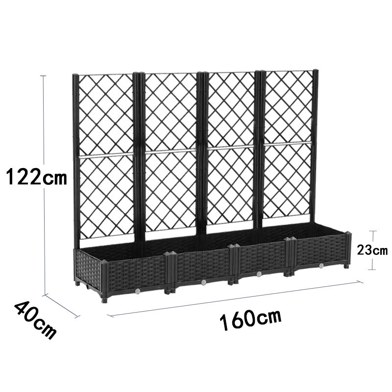 种菜家庭阳台长方形塑料蔬菜种植箱专用花盆新款特大花箱栅栏
