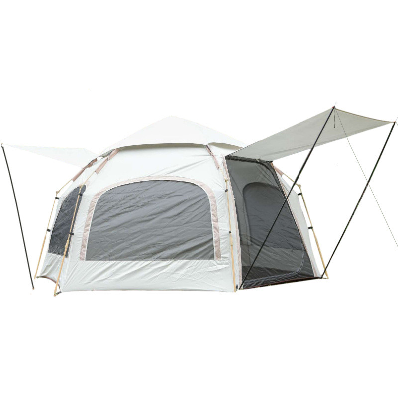 全自动蘑菇帐篷户外露营野外野营折叠便携式加厚开速防雨六角帐篷