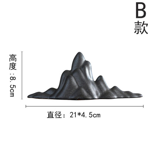 新中式枯水假山禅意摆件家居客厅样板房陶瓷沙盘太湖石假山微景观