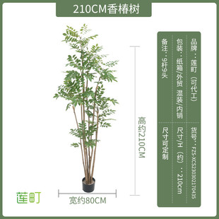香椿树仿真春芽树香椿树叶室内橱窗玄关盆栽树客厅家居装饰绿植景