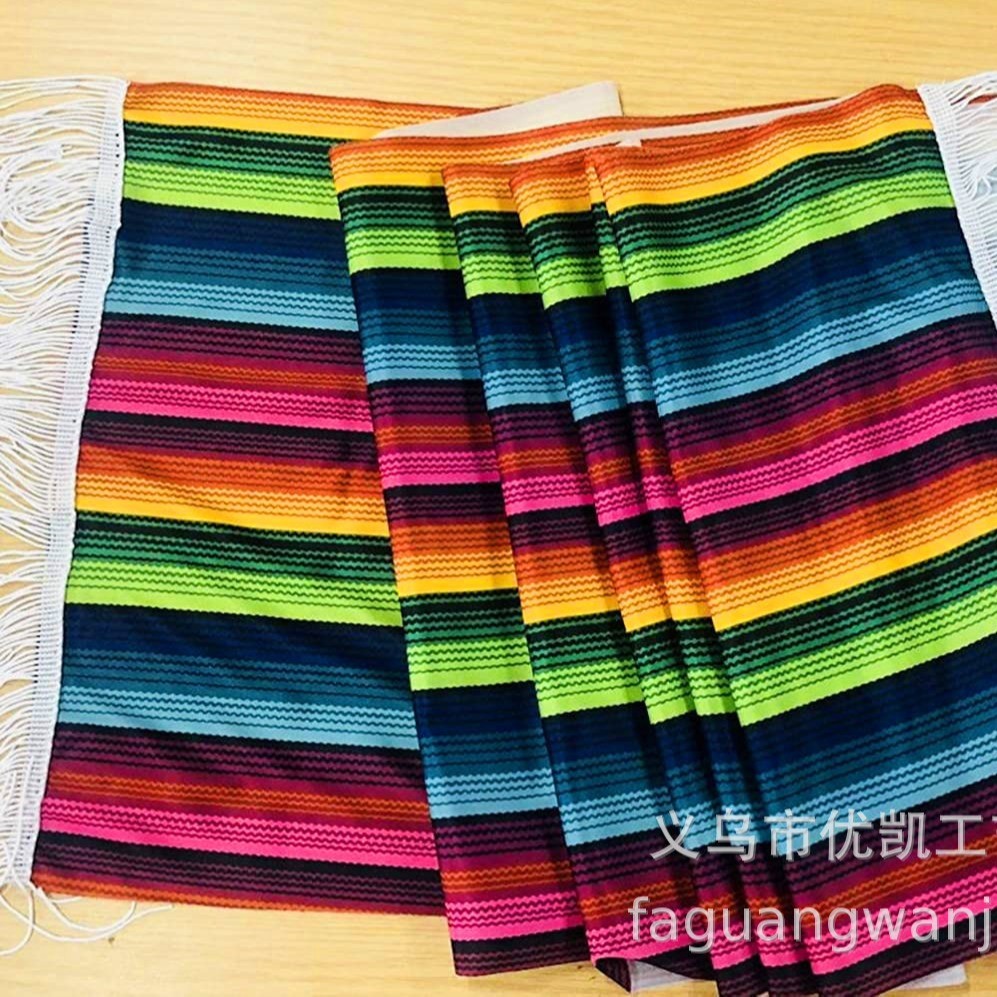 墨西哥套装装饰用品串旗fiesta字母气球五彩纸扇插签桌布派对