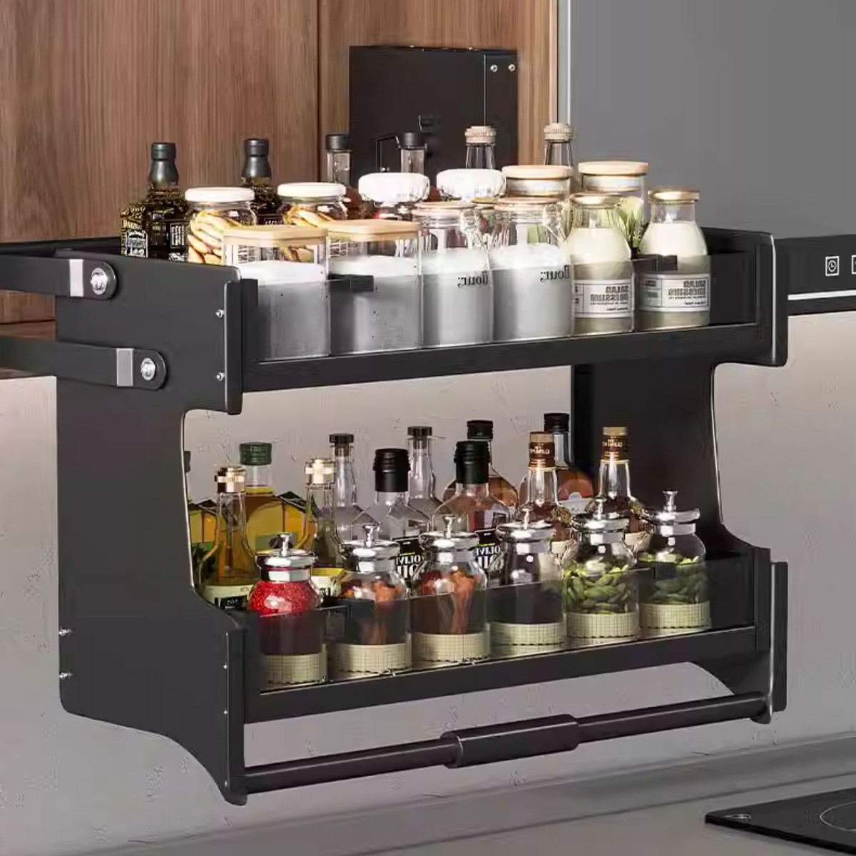 500矮吊柜升降拉篮400窄小尺寸