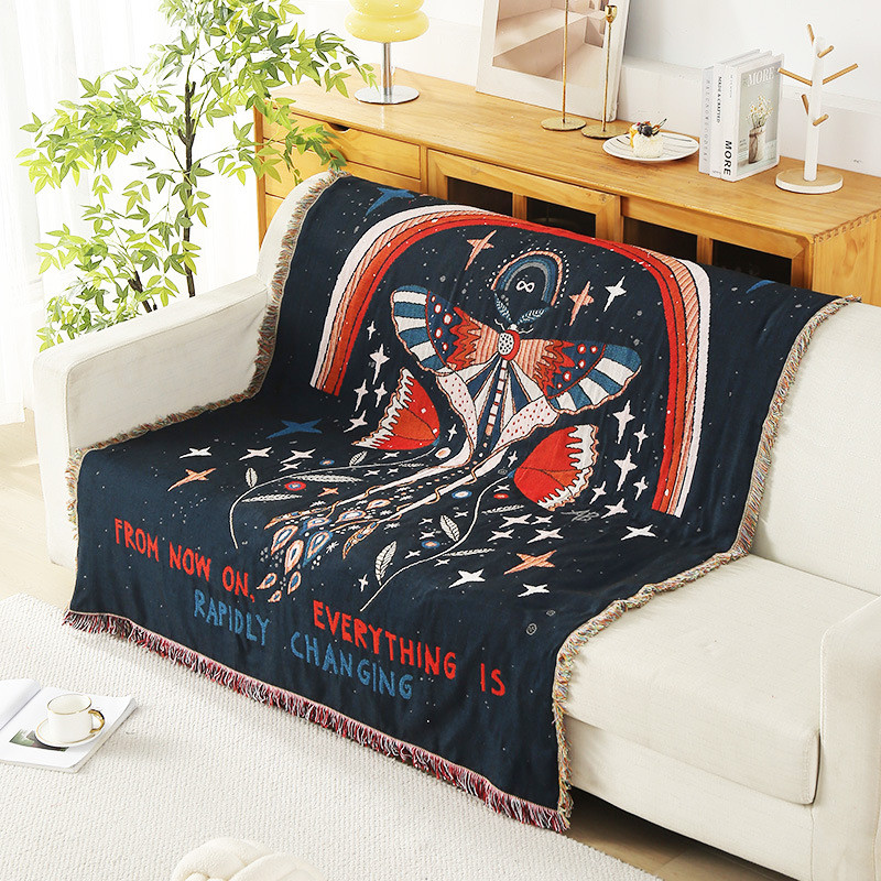 供应民族古典风沙发巾沙发毯盖毯盖布防尘布桌布露营毯装饰布