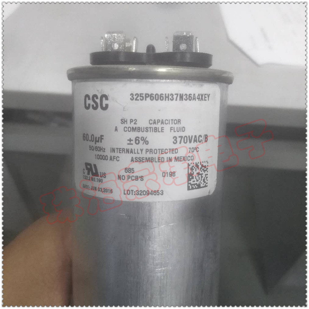 进口墨西哥60uF370VACCSC电机启动电容325P606H37N36A4XEY