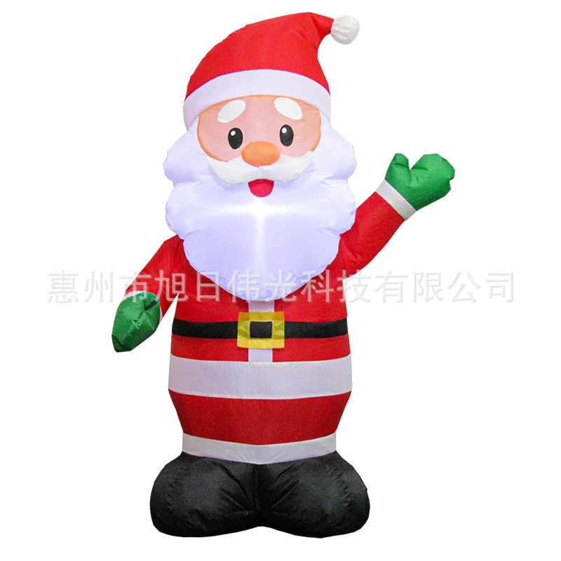 led圣诞气模热销发光充气老人雪人摆件户外装饰品tiktok现货