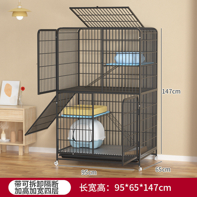 猫笼子两层别墅超大自由空间家用室内带厕所猫屋一体猫咪猫舍窝