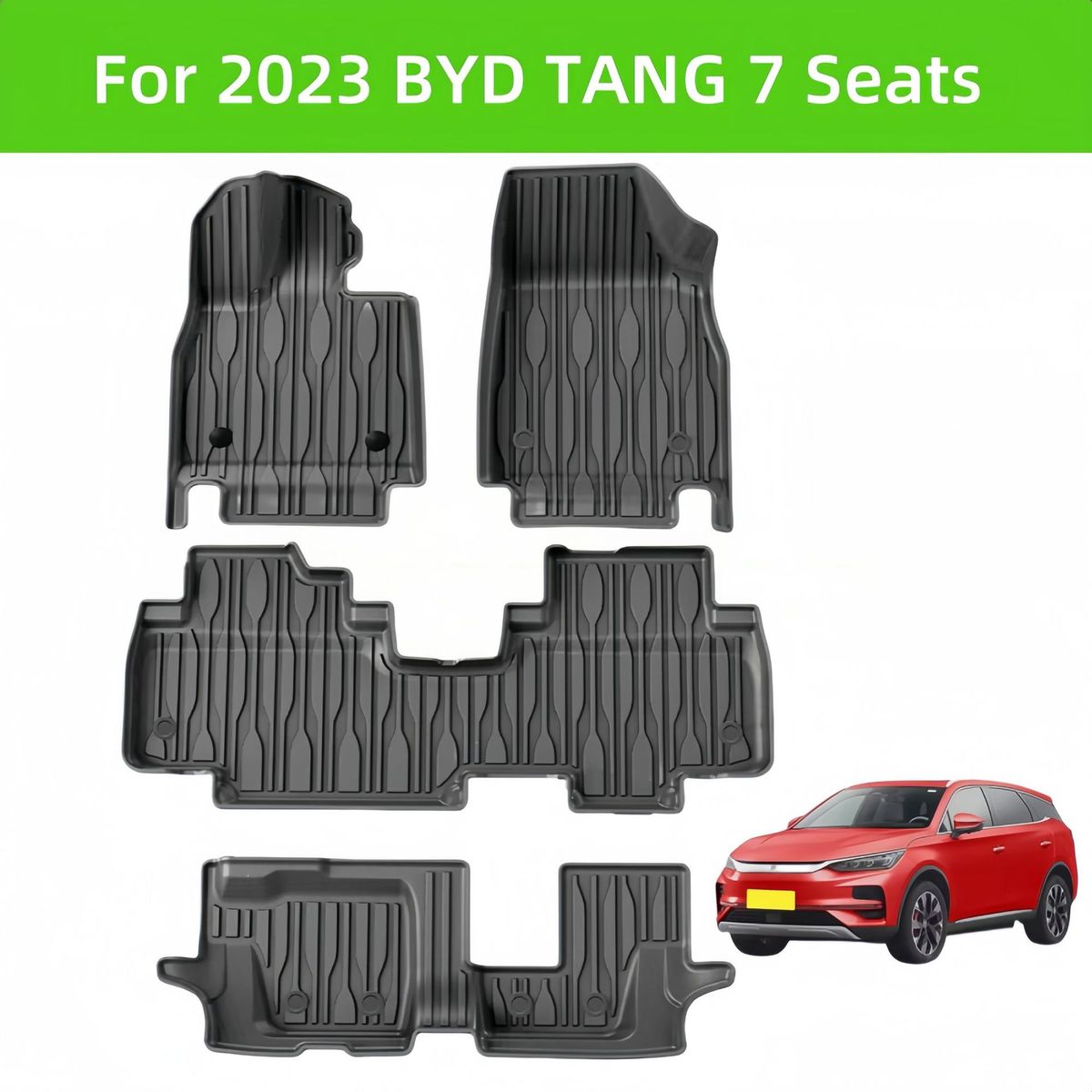 For 23 BYD TANG TPE car floor mats Waterproof Custom Carpet