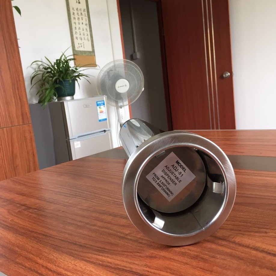 304不锈钢分纸杯器可调式杯分配器可乐杯自动弹杯器纸杯筒出杯筒