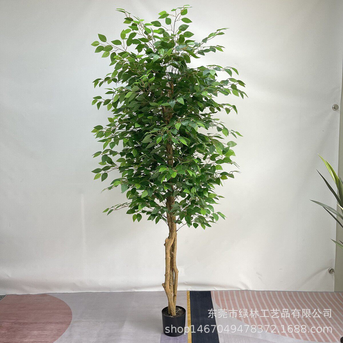 仿真榕树真木杆迷你榕树盆栽室内装饰榕仿真绿植仿真树小叶假绿植