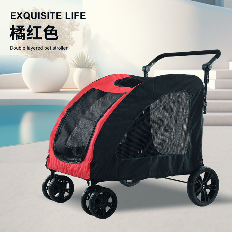 中大型犬多功能宠物推车户外出行大号代步狗狗车便携可折叠