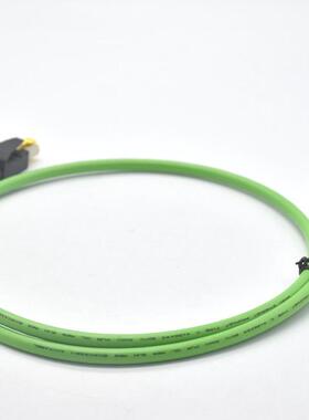 工业以太网cat5e绿色现场总线线缆转m12-4芯d编码连接器rj45水晶