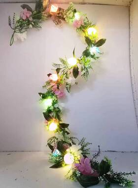 2023新款圣诞道具彩色发光鸡蛋花环圣诞节布置花环花圈装饰品门挂