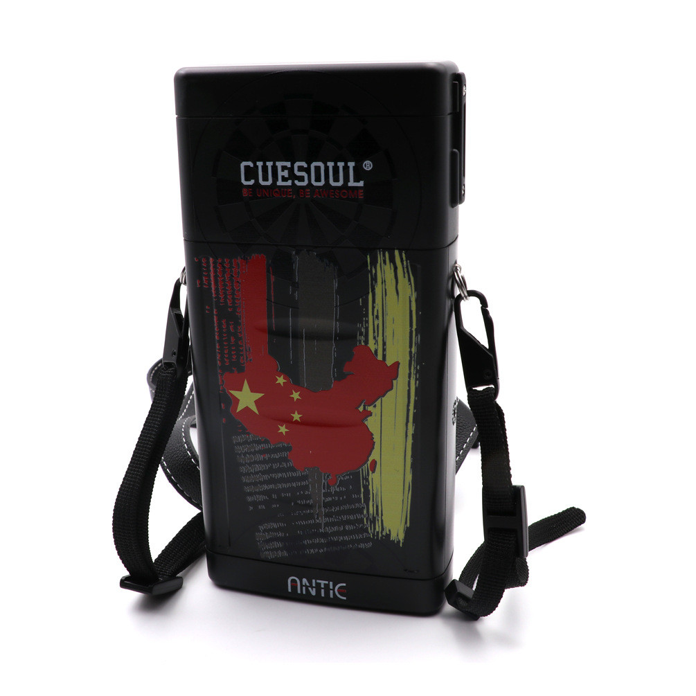 CUESOUL/Q獣国旗飞镖盒随身便捷携带飞标袋收纳包盒配件套装