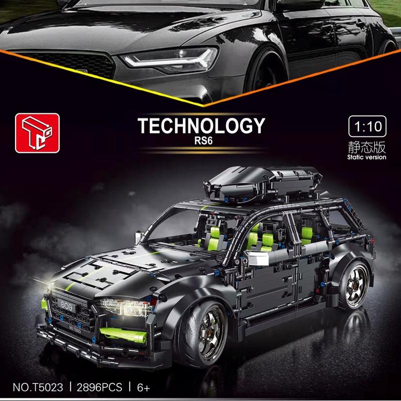 泰高乐T5023奥笛-RS6（旅行版）男孩模型益智拼装小颗粒积木