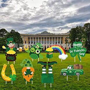 2022圣诞节新款庭院插牌圣帕特里克节院子户外标志草坪地插牌