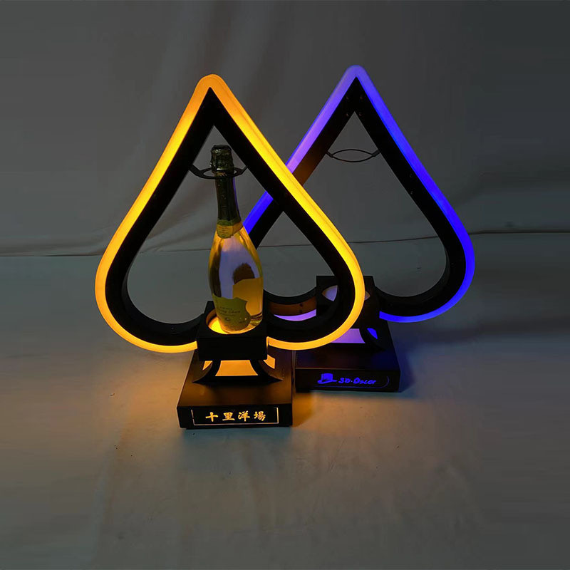 酒托底座酒吧ktv黑桃a酒洋酒陈列架ktv发光底座激光酒架香槟创意
