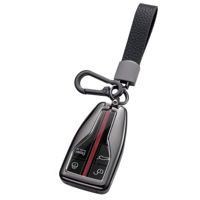 热销适用于壳h5钥匙套红旗h7hs5hs7高档汽车遥控钥匙包扣红旗