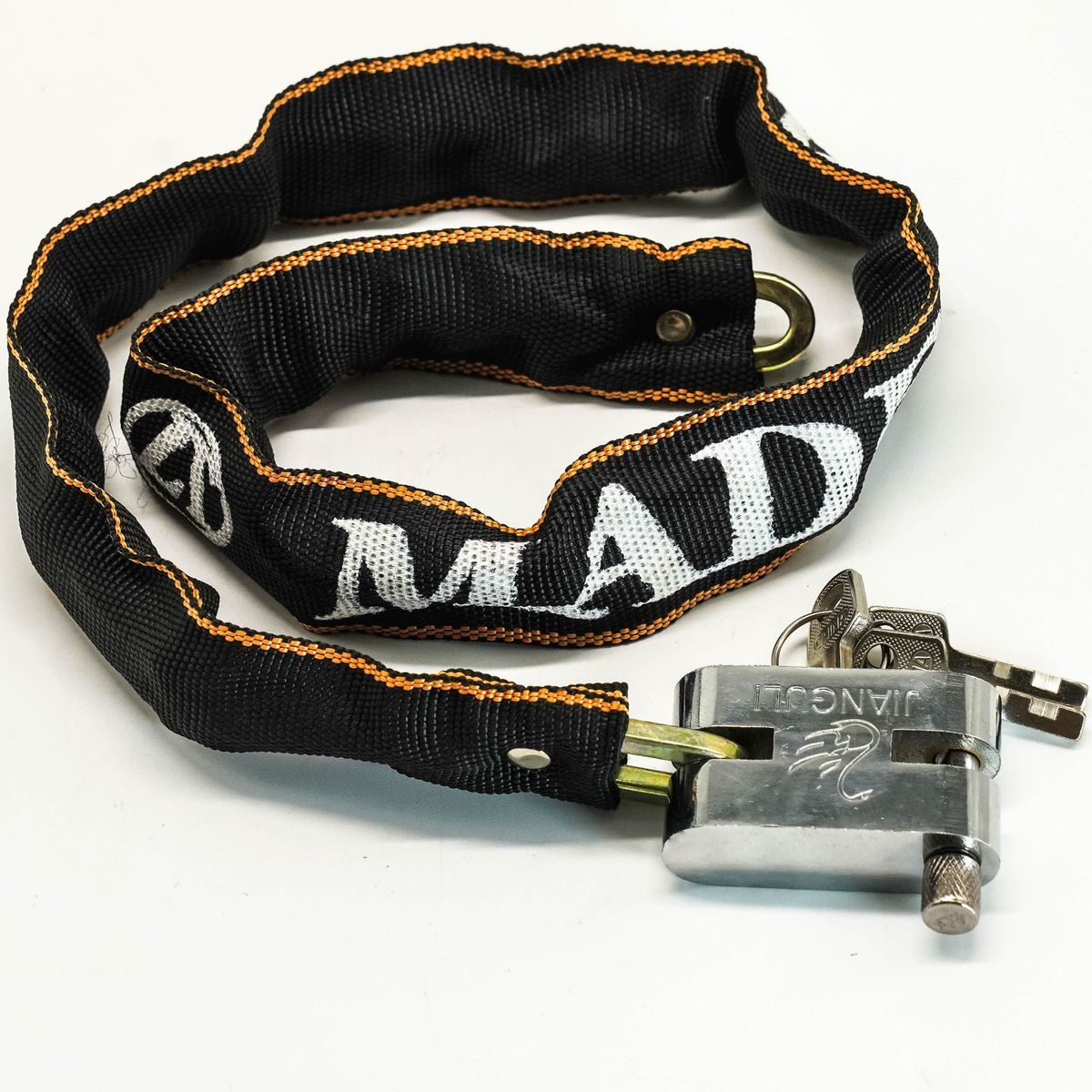 包布单车链条锁 自行车摩托车电动车锁 铜芯防盗叶片链条玻璃门锁