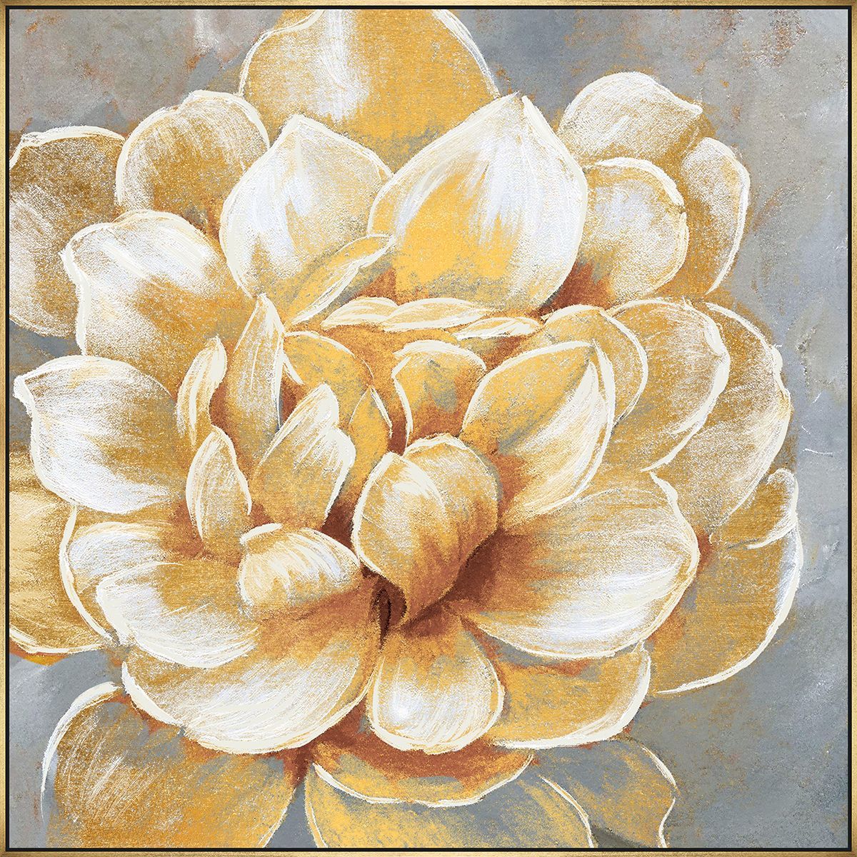 热销现代花卉轻奢美式喷绘挂画抽象玄关客厅ps画框装饰画