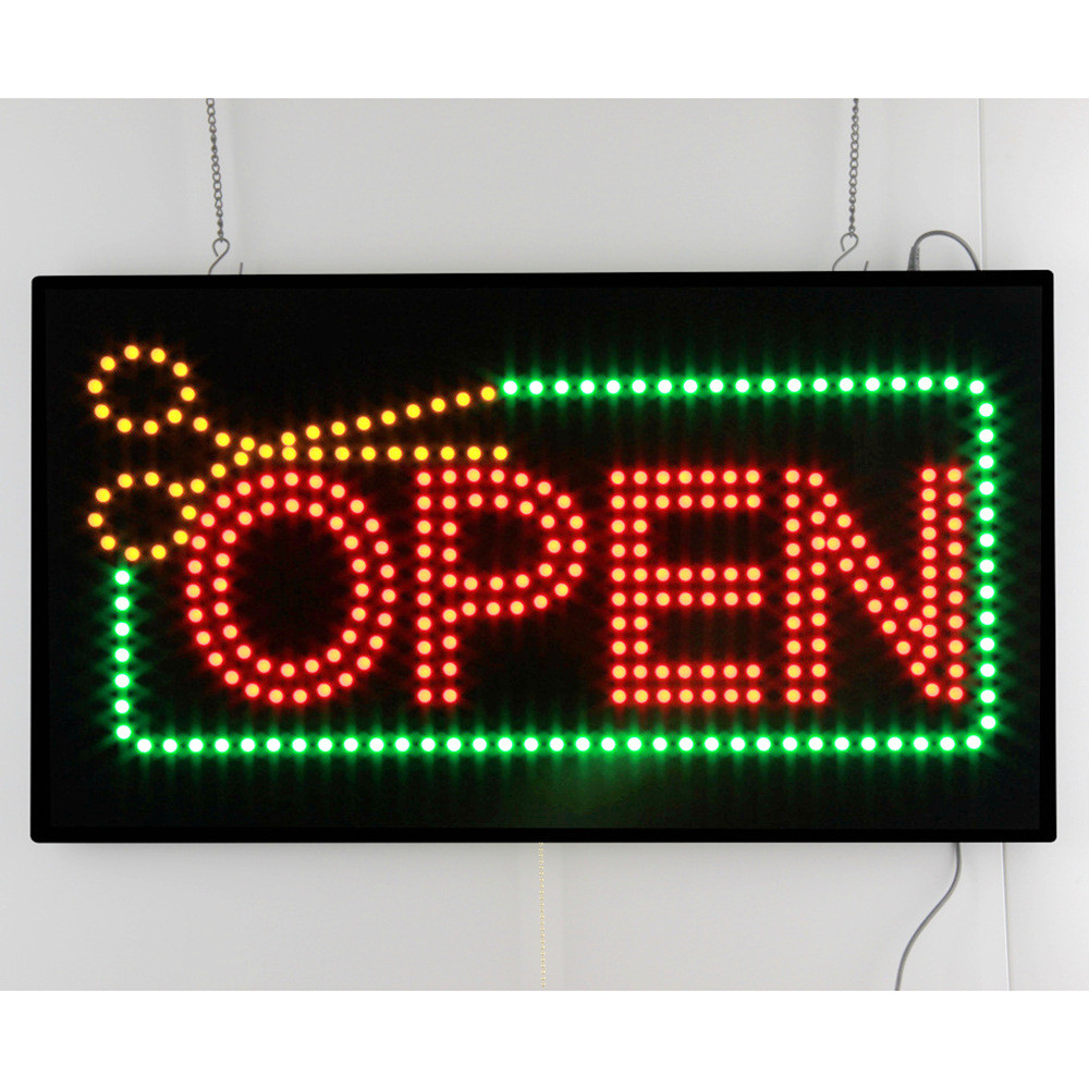 led出口欧美open灯牌广告牌营业悬挂室内标识装饰灯48x24cm