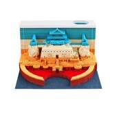 哈哩玻特3d立体便签纸雕建筑物模型日历手撕城堡公司创意礼品定制