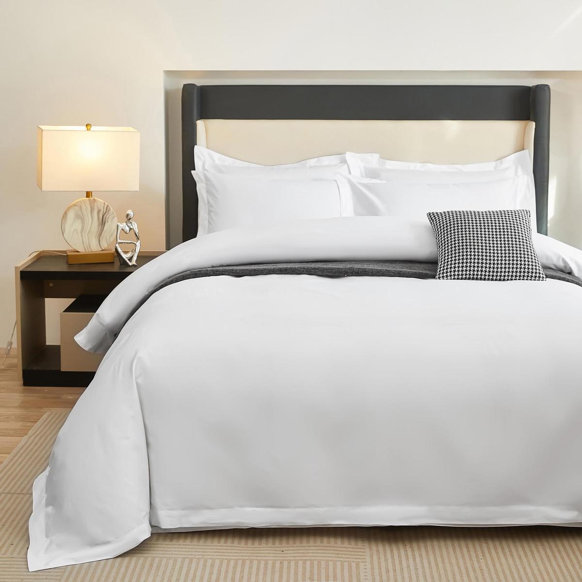 被子枕芯被套七件套床笠款宾馆专m^酒店床上四件套白色风民宿床单