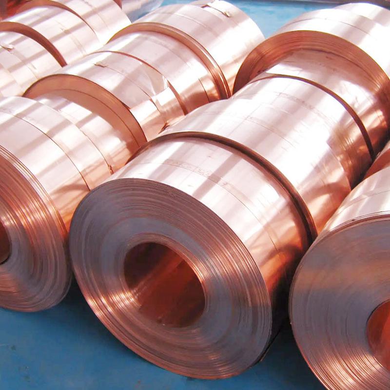 紫铜片 t2纯紫铜紫铜箔薄铜皮接地铜带冲压铜带0.1-1mm导电红铜带