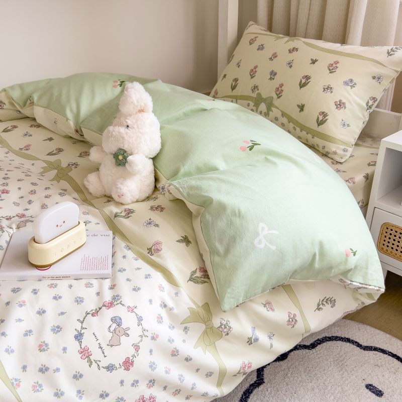 大学生棉宿舍床上三件套全套高中住校专用寝室90x190单人床四件套