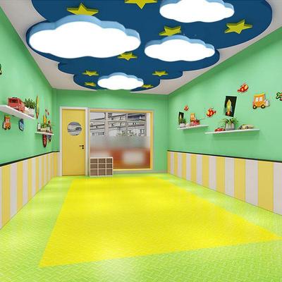 蓝色云朵吊灯幼儿园教室天花灯教育机构接待大厅一米白云造型吊灯